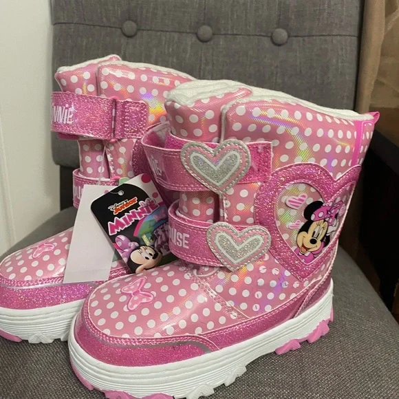 Minnie Mouse Snow Boots Toddler Size 11 Disney Shoes Disney Minnie